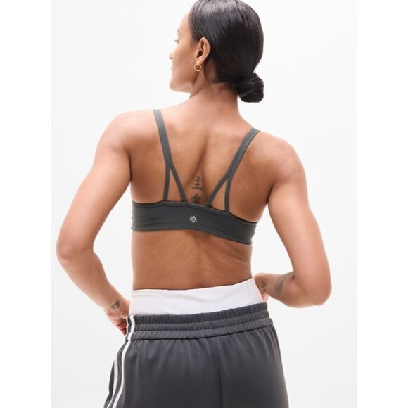 New Athleta M Cut Out Bra Shadow Grey Medium Cup D-DD - Picture 2 of 6